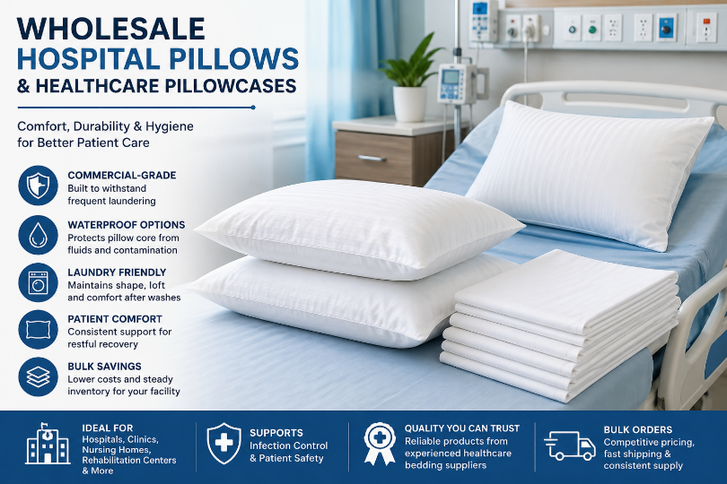 Wholesale Hospital Pillows: Top Healthcare Pillows and Pillowcases Every Hospital Should Consider
